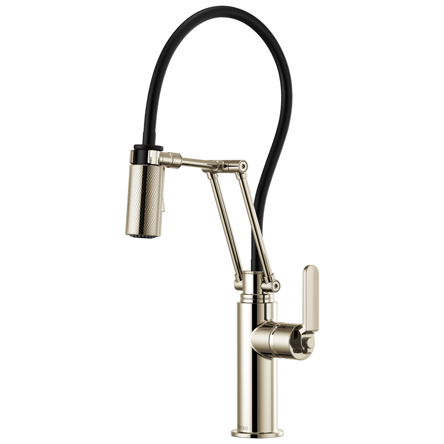 Litze Articulating Faucet with Industrial Handle - Brilliance® Polished Nickel