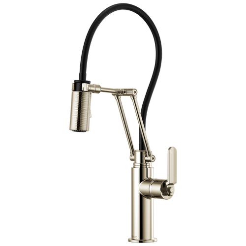 Litze Articulating Faucet with Industrial Handle - Brilliance® Polished Nickel