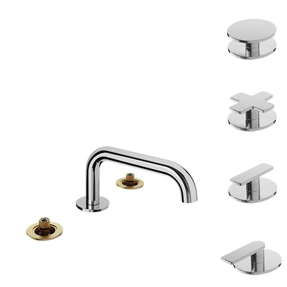 Baril 8" c/c lavatory faucet (without handle), drain included