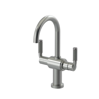 Rubinet Single Hole Dual Handle Lav. Set. (less drain) Satin Nickel