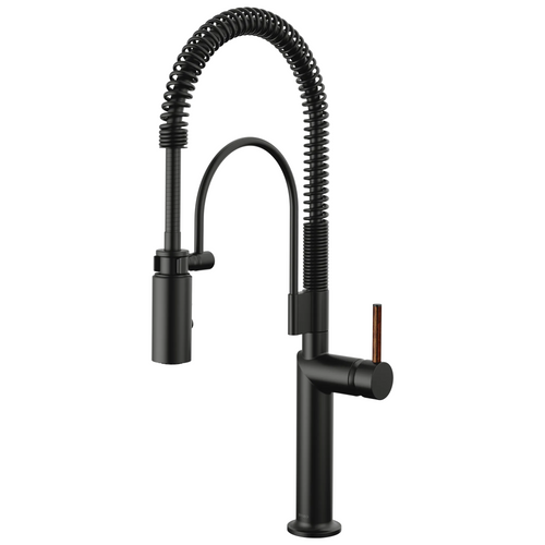 Brizo Odin Semi-Professional Kitchen Faucet - Less Handle - Complete Kit - Matte Black