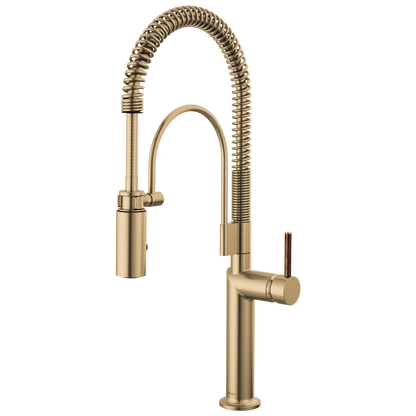 Brizo Odin Semi-Professional Kitchen Faucet - Less Handle - Complete Kit - Brilliance® Luxe Gold®