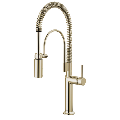 Brizo Odin Semi-Professional Kitchen Faucet - Less Handle - Complete Kit - Brilliance® Polished Nickel