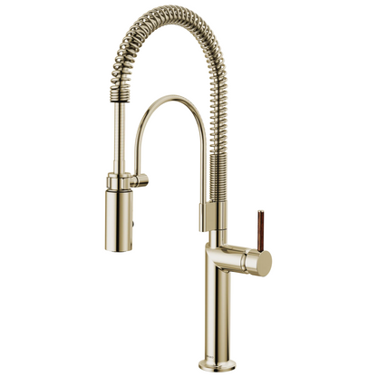 Brizo Odin Semi-Professional Kitchen Faucet - Less Handle - Complete Kit - Brilliance® Polished Nickel