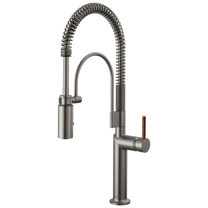 Brizo Odin Semi-Professional Kitchen Faucet - Less Handle - Complete Kit - Brilliance® Luxe Steel®