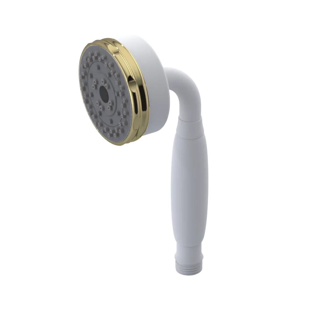 Rubinet 3 Function Hand Held Shower Only Matt White