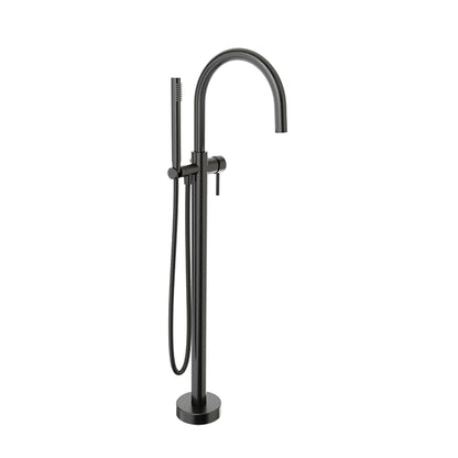 Baril Floor-mounted tub filler with hand shower