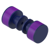 Rubinet Shower Door Knob (set) Midnight Blue