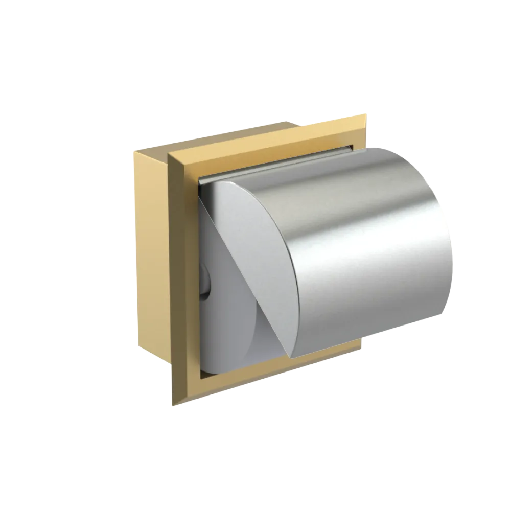 Rubinet RECESSED TOILET PAPER HOLDER Satin Brass