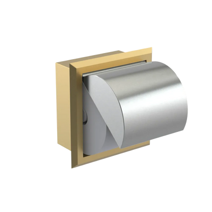 Rubinet RECESSED TOILET PAPER HOLDER Satin Brass