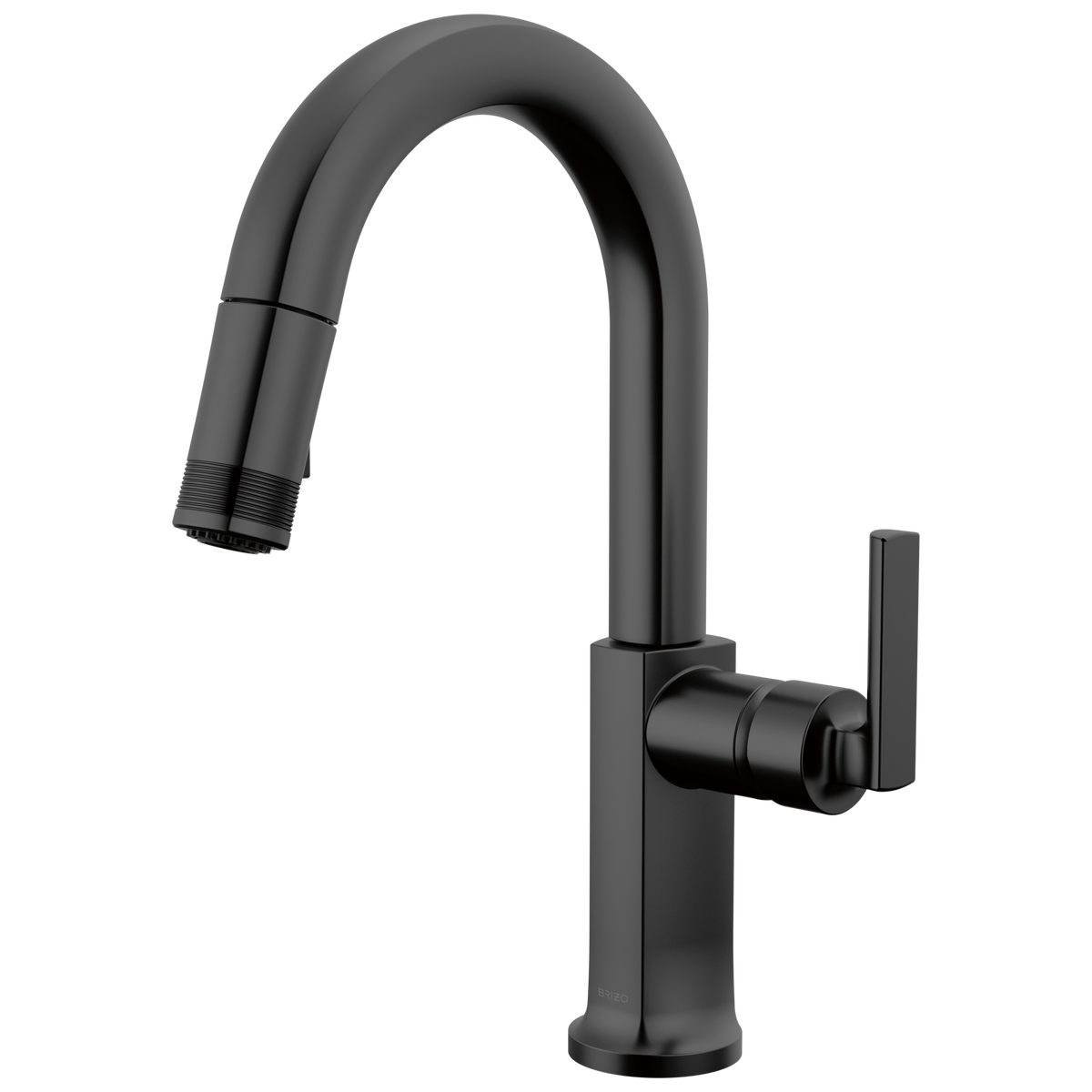 Brizo Kintsu Pull-Down Prep Faucet with Arc Spout - Less Handle - Complete Kit - Matte Black