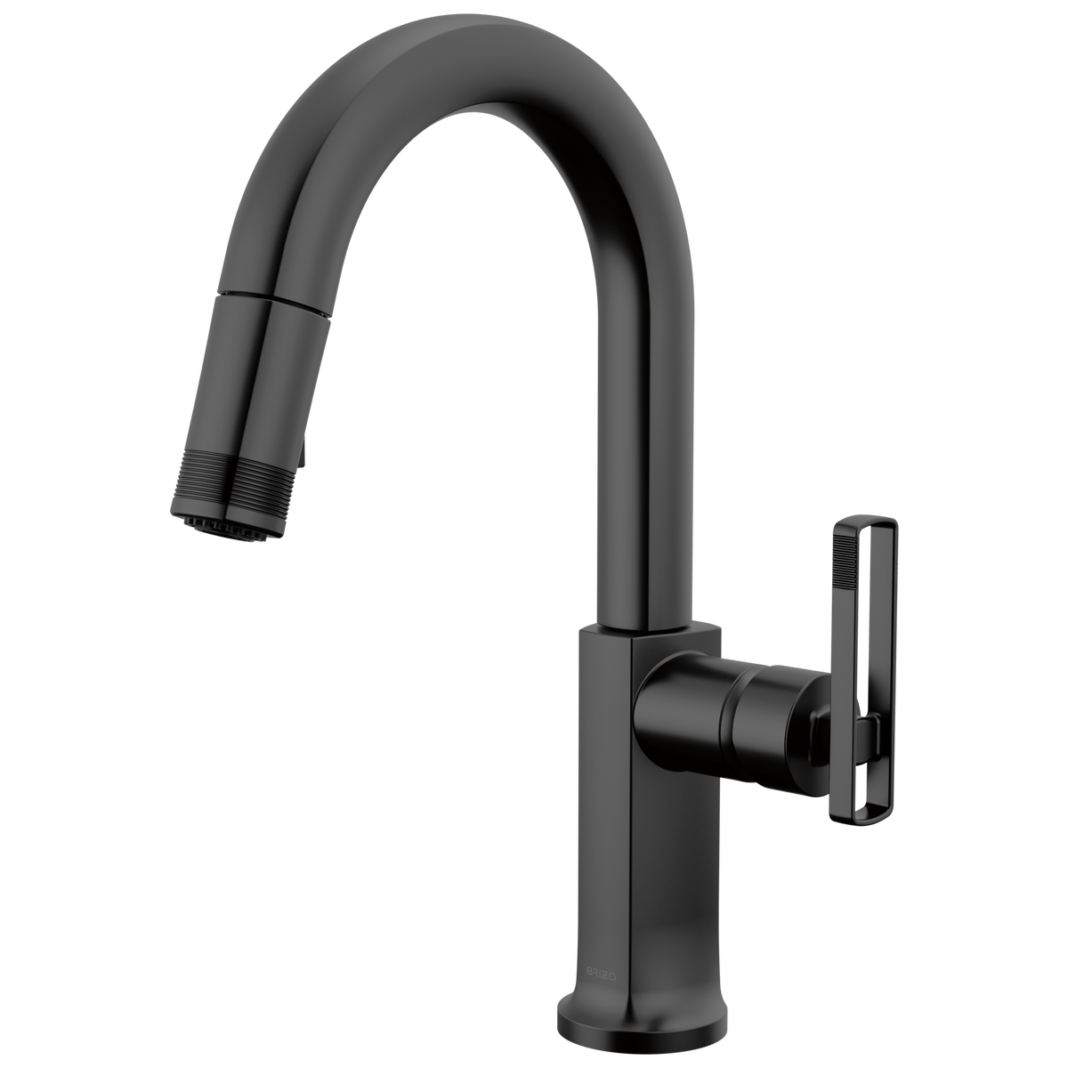 Brizo Kintsu Pull-Down Prep Faucet with Arc Spout - Less Handle - Complete Kit - Matte Black