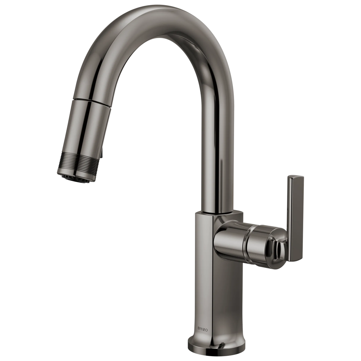 Brizo Kintsu Pull-Down Prep Faucet with Arc Spout - Less Handle - Complete Kit - Lumicoat® Black Onyx