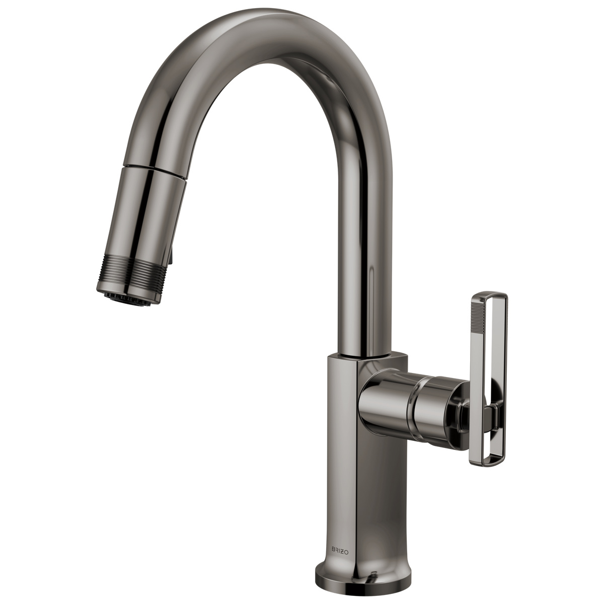 Brizo Kintsu Pull-Down Prep Faucet with Arc Spout - Less Handle - Complete Kit - Lumicoat® Black Onyx