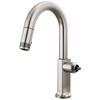 Kintsu Pull-Down Prep Faucet with Arc Spout - Less Handle - Lumicoat® Stainless