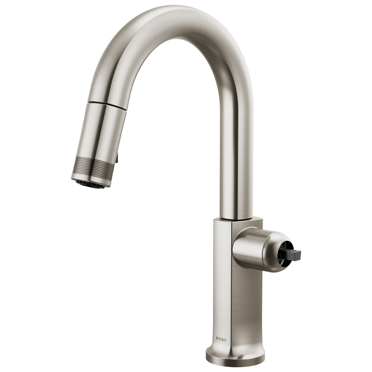 Kintsu Pull-Down Prep Faucet with Arc Spout - Less Handle - Lumicoat® Stainless