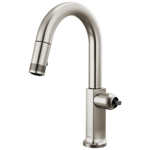 Kintsu Pull-Down Prep Faucet with Arc Spout - Less Handle - Lumicoat® Stainless