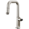 Kintsu Pull-Down Prep Faucet with Square Spout - Less Handle - Lumicoat® Stainless