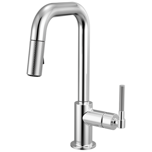 Brizo Pull Down Prep Faucet With Square Spout Knurled Handle