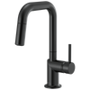 Brizo Odin Pull-Down Prep Faucet with Square Spout - Less Handle - Complete Kit - Matte Black