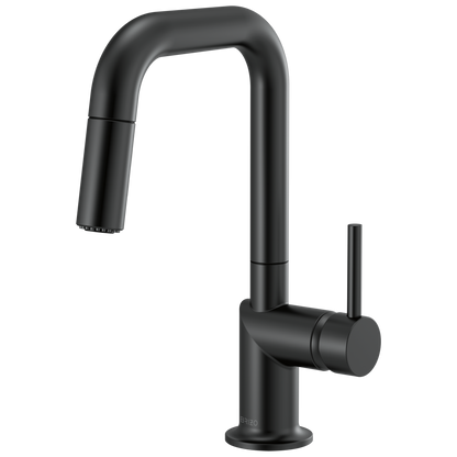 Brizo Odin Pull-Down Prep Faucet with Square Spout - Less Handle - Complete Kit - Matte Black