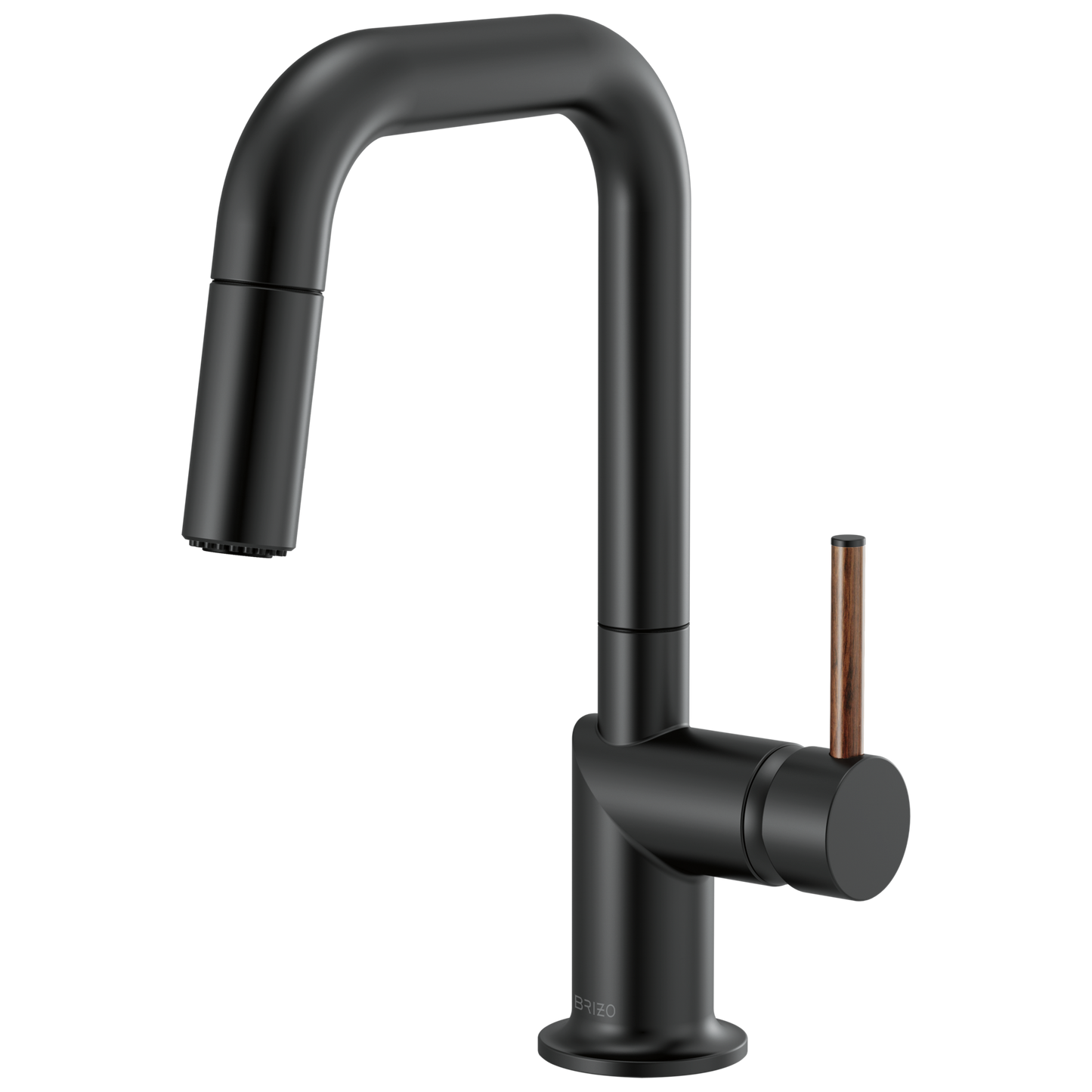 Brizo Odin Pull-Down Prep Faucet with Square Spout - Less Handle - Complete Kit - Matte Black