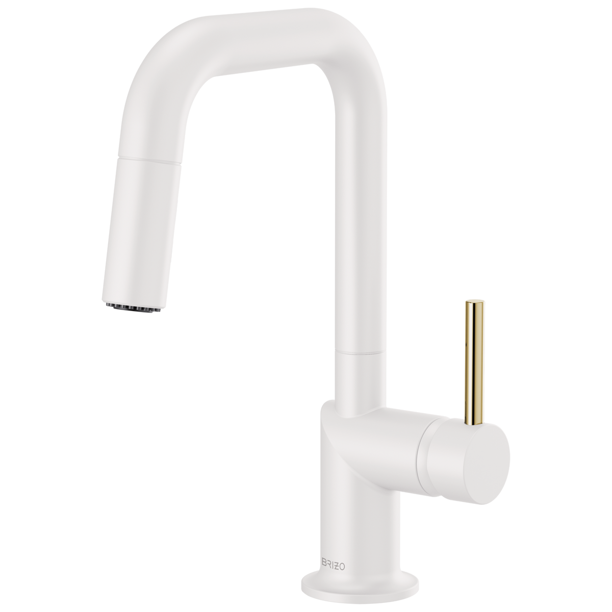 Brizo Jason Wu for Brizo Pull-Down Prep Kitchen Faucet with Square Spout - Less Handle - Complete Kit - Matte White
