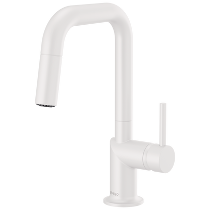 Brizo Jason Wu for Brizo Pull-Down Prep Kitchen Faucet with Square Spout - Less Handle - Complete Kit - Matte White