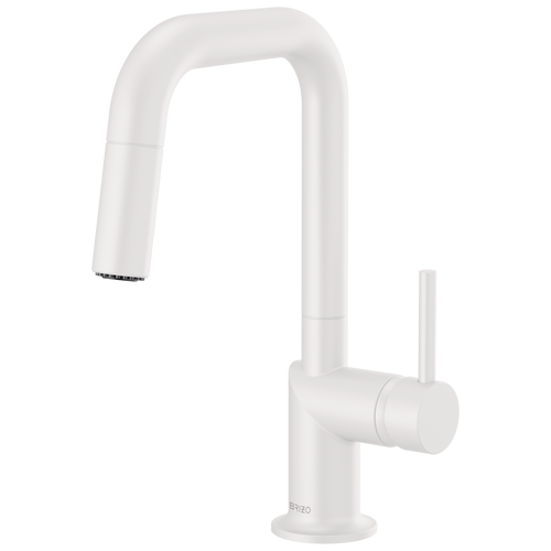 Brizo Jason Wu for Brizo Pull-Down Prep Kitchen Faucet with Square Spout - Less Handle - Complete Kit - Matte White