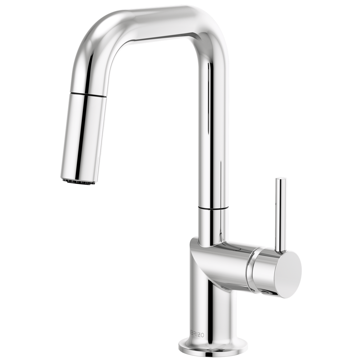 Brizo Odin Pull-Down Prep Faucet with Square Spout - Less Handle - Complete Kit - Polished Chrome