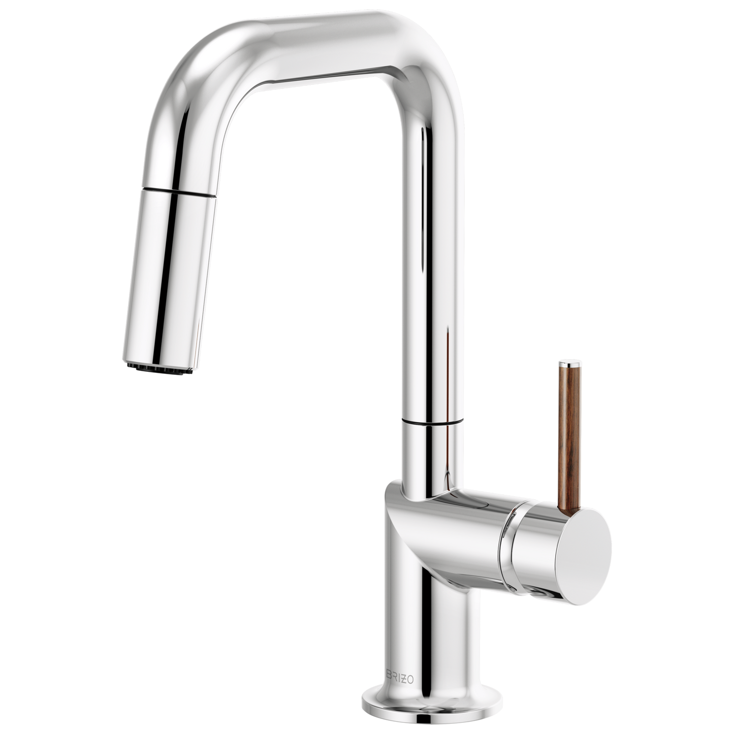 Brizo Odin Pull-Down Prep Faucet with Square Spout - Less Handle - Complete Kit - Polished Chrome