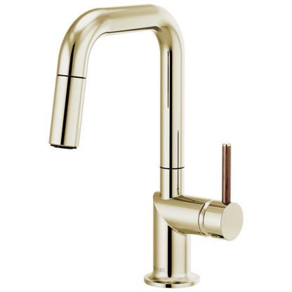 Brizo Odin Pull-Down Prep Faucet with Square Spout - Less Handle - Complete Kit - Brilliance® Polished Nickel