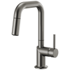 Brizo Odin Pull-Down Prep Faucet with Square Spout - Less Handle - Complete Kit - Brilliance® Luxe Steel®