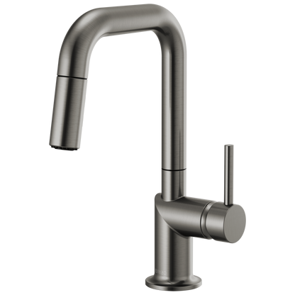 Brizo Odin Pull-Down Prep Faucet with Square Spout - Less Handle - Complete Kit - Brilliance® Luxe Steel®