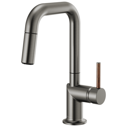 Brizo Odin Pull-Down Prep Faucet with Square Spout - Less Handle - Complete Kit - Brilliance® Luxe Steel®