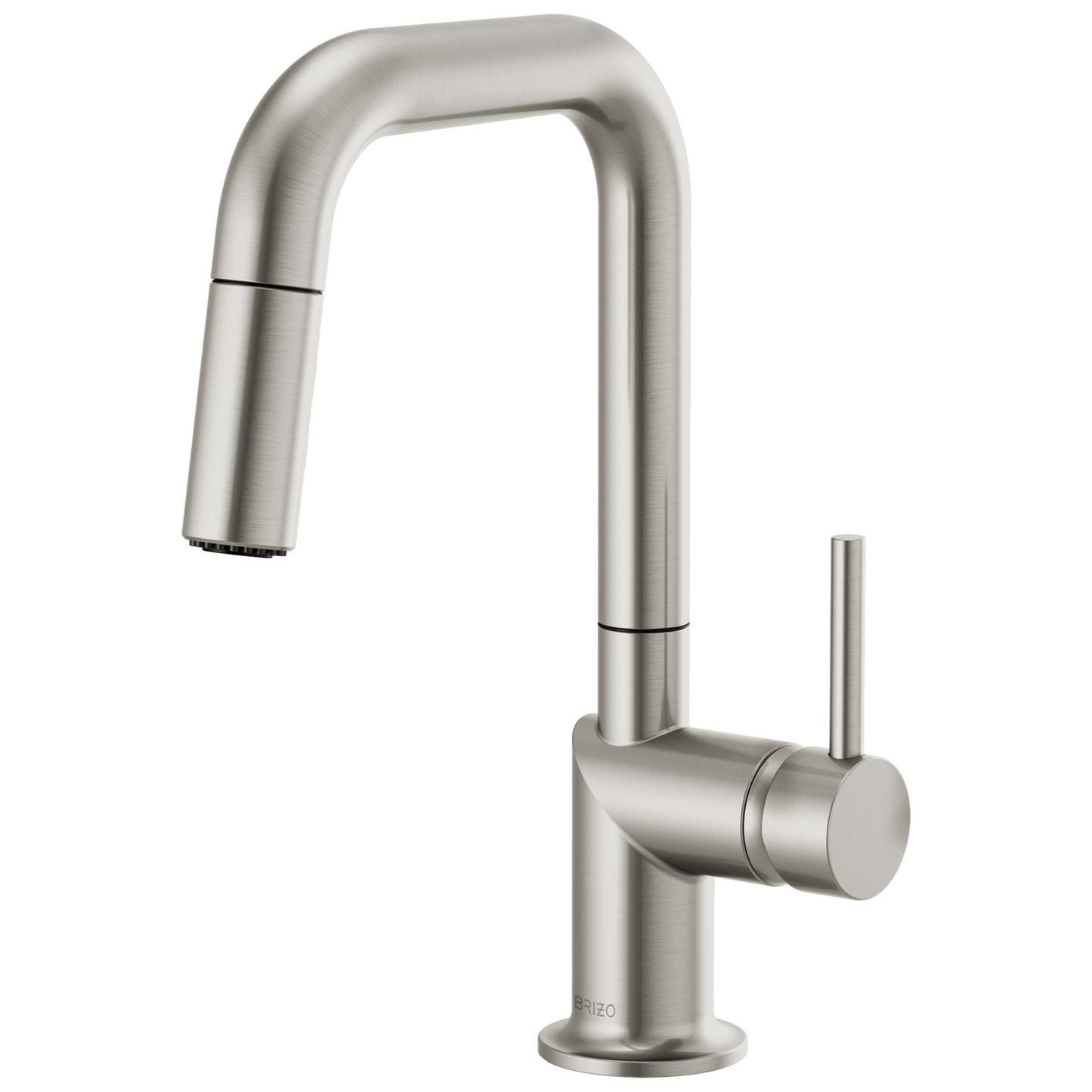 Brizo Odin Pull-Down Prep Faucet with Square Spout - Less Handle - Complete Kit - Brilliance® Stainless