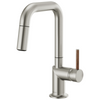 Brizo Odin Pull-Down Prep Faucet with Square Spout - Less Handle - Complete Kit - Brilliance® Stainless