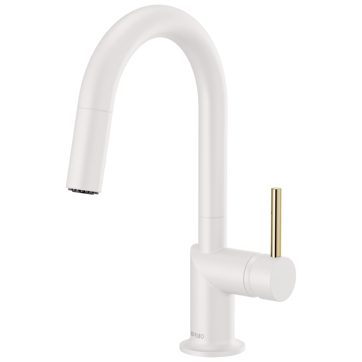 Brizo Jason Wu for Brizo Pull-Down Prep Kitchen Faucet with Arc Spout - Less Handle - Complete Kit - Matte White