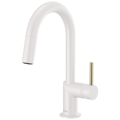 Brizo Jason Wu for Brizo Pull-Down Prep Kitchen Faucet with Arc Spout - Less Handle - Complete Kit - Matte White
