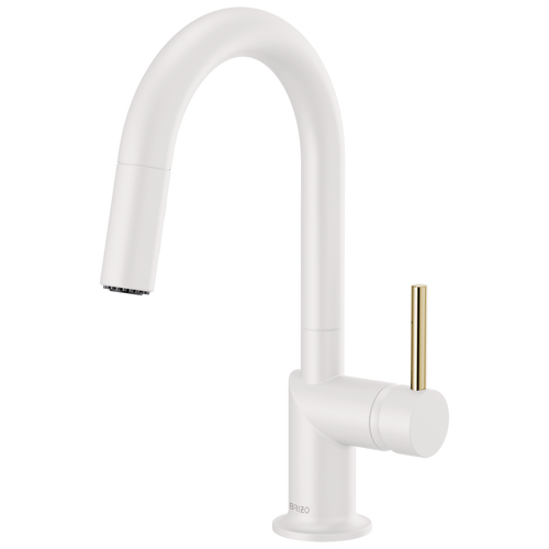 Brizo Jason Wu for Brizo Pull-Down Prep Kitchen Faucet with Arc Spout - Less Handle - Complete Kit - Matte White