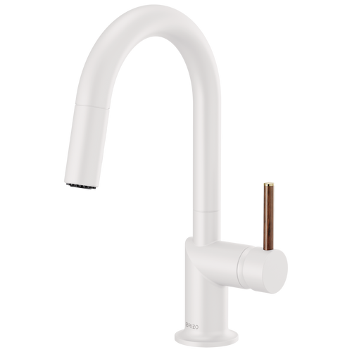 Brizo Jason Wu for Brizo Pull-Down Prep Kitchen Faucet with Arc Spout - Less Handle - Complete Kit - Matte White