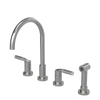 Rubinet Widespread Kitchen Set with Hand Spray Satin Nickel