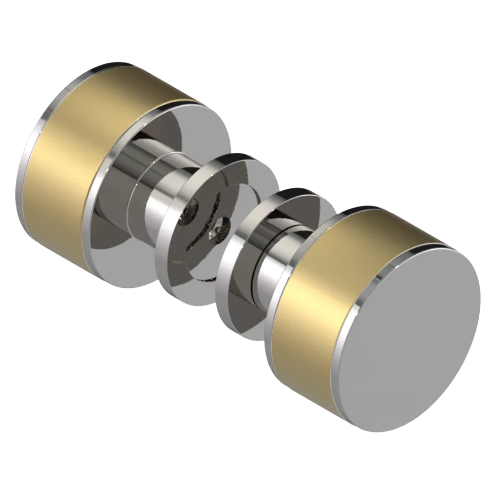 Rubinet Shower Door Knob (set) Polished Nickel