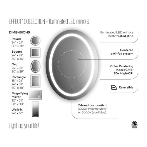 KALIA EFFECT Bathroom mirror - 24" x 32"