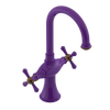 Rubinet Single Hole Dual Handle Lav. Set. (less drain) Purple Haze