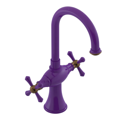 Rubinet Single Hole Dual Handle Lav. Set. (less drain) Purple Haze