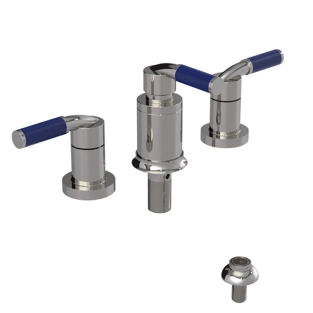 Rubinet Bidet Fitting with Spray, Diverter, and Vacuum Breaker (less drain) Polished Nickel