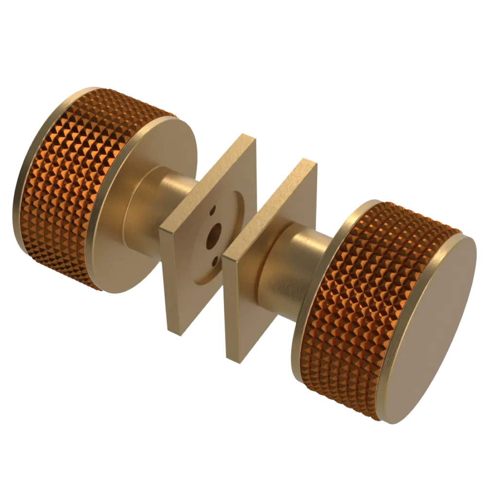 Rubinet Shower Door Knob (set) Satin Gold