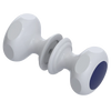 Rubinet Shower Door Knob (set) White