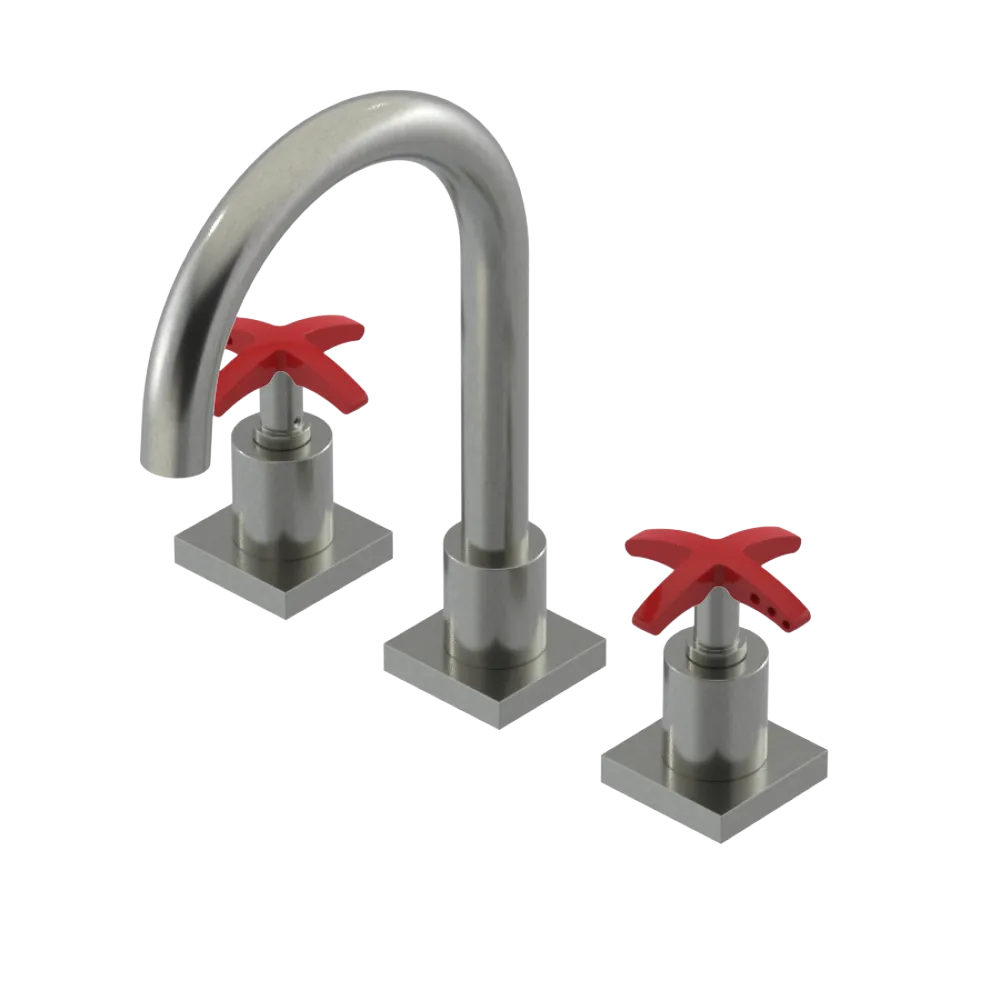 Rubinet Widespread Lav. Set. (less drain) Satin Nickel